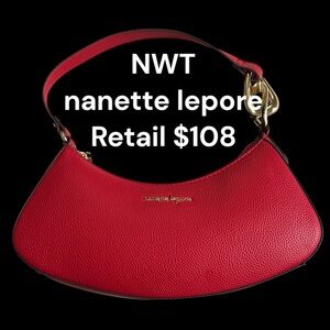 Nanette Lepore Red Leather Shoulder Bag